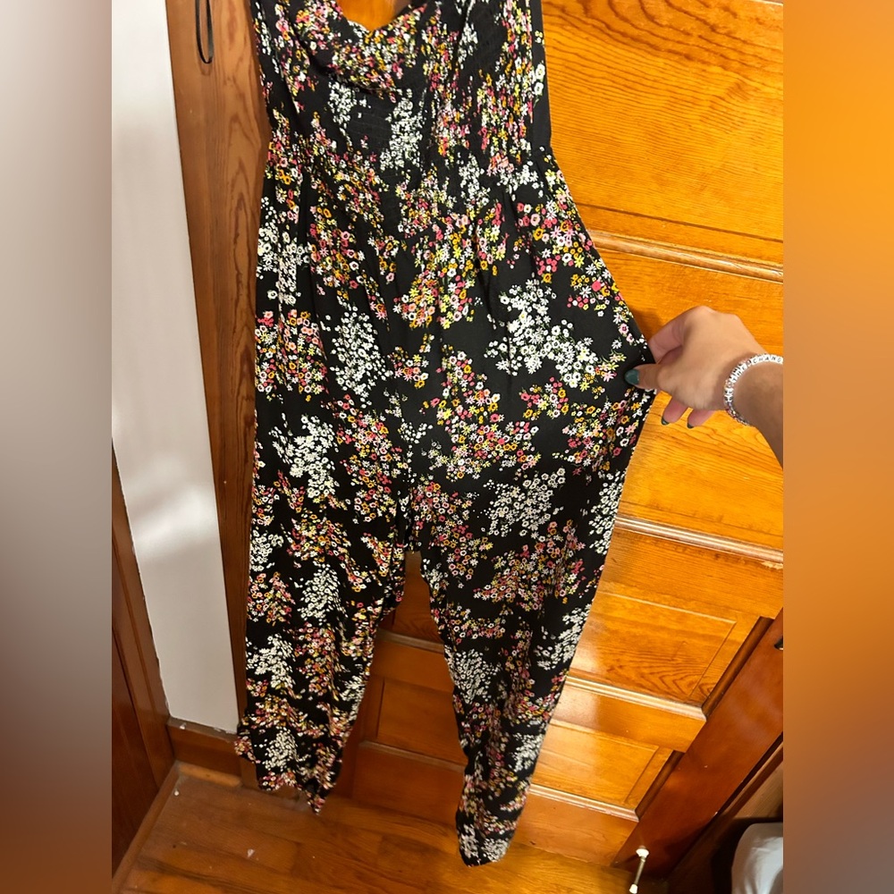 fancesscas backless floral romper